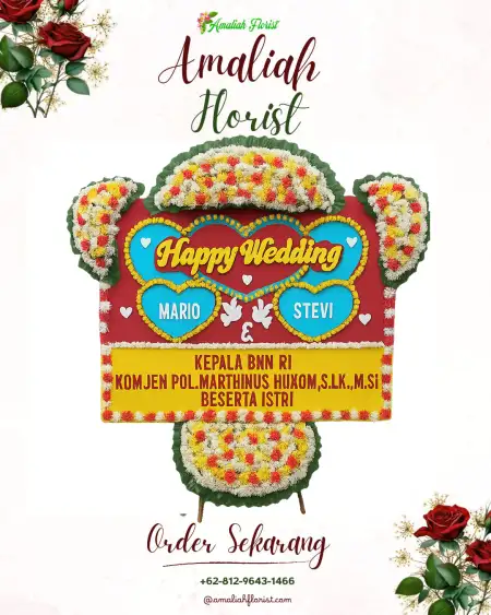 Papan Bunga Pernikahan Graha Indah